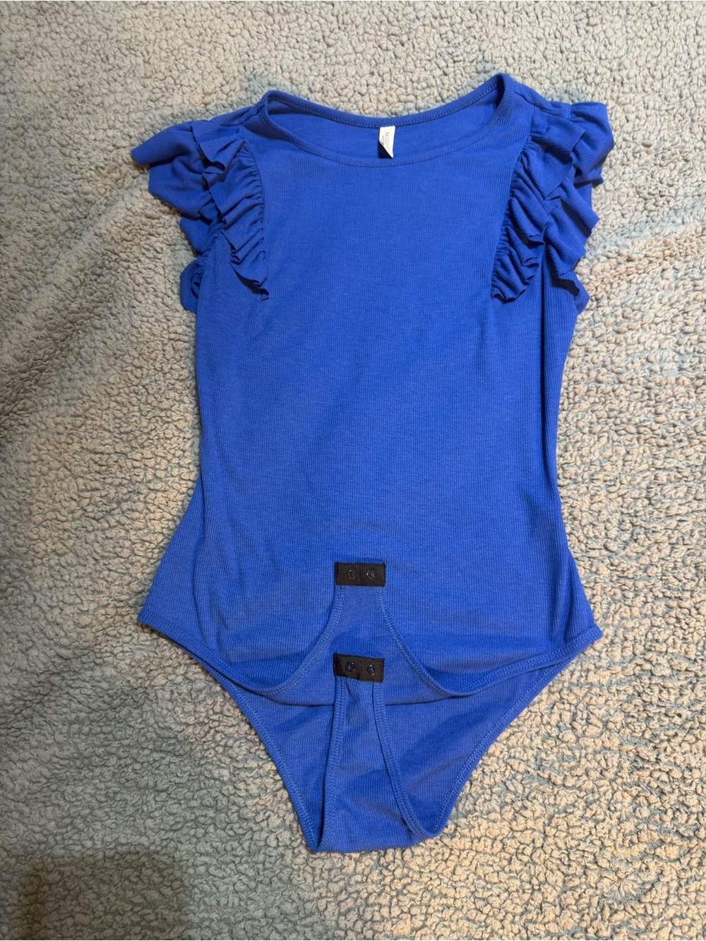 Ruffle Sleeve Royal Blue Women’s Bodysuit